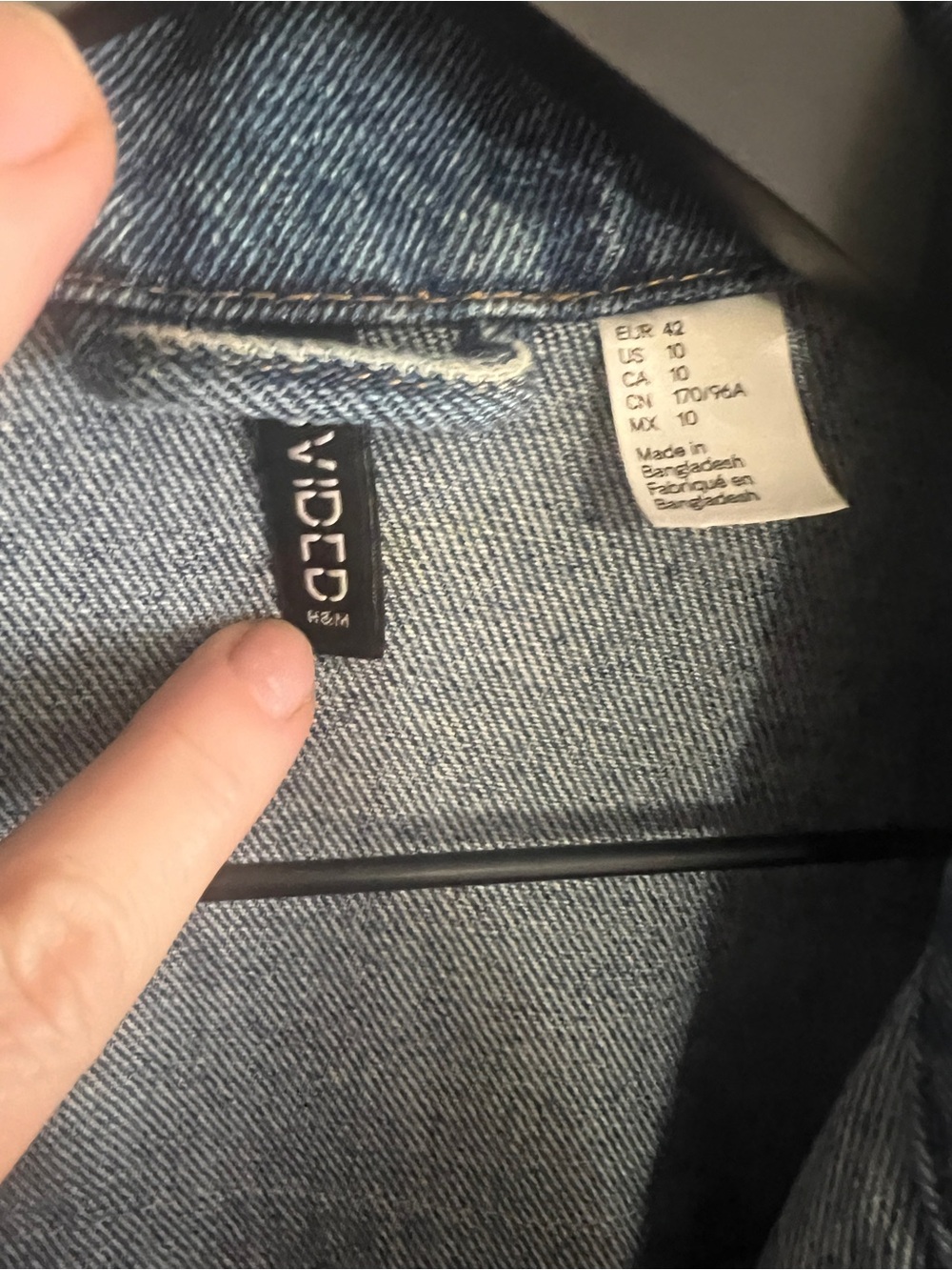 Upcycled H&M Denim Oversized Trucker Jacket M - Picture 4 of 9